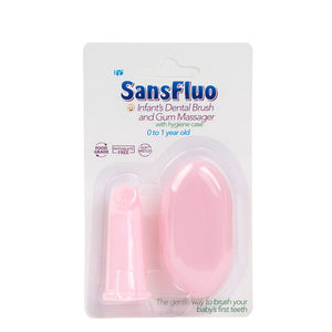 Infant's Dental Brush and Gum Massager with Hygiene Case (Pink)