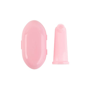 Infant's Dental Brush and Gum Massager with Hygiene Case (Pink)